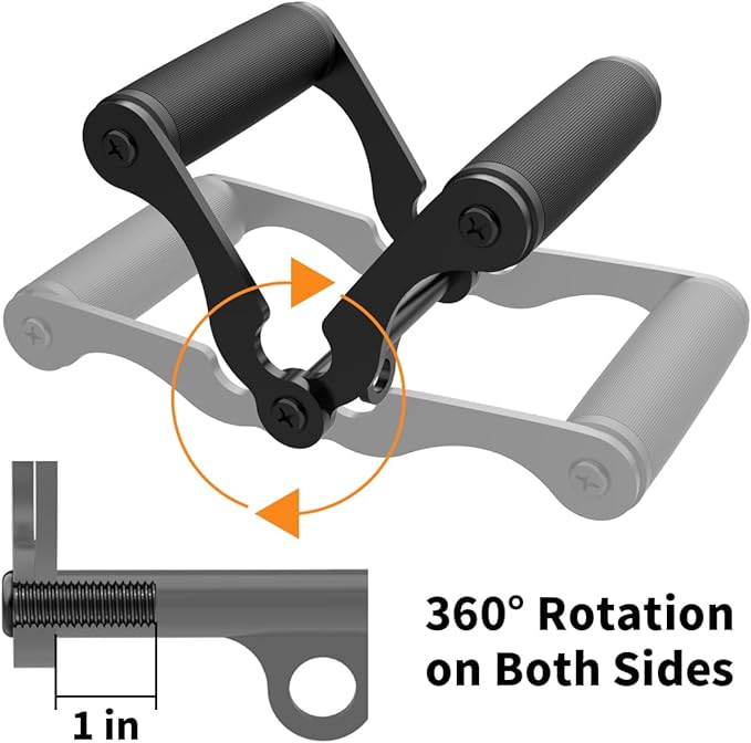 V Bar T-Bar Row Landmine Handle Attachment for Barbell Bars, Solid Mine Double D Row Handle Grips with Non-Slip Rubber Grips, T-Row Attachment for Olympic Strength Training Bars