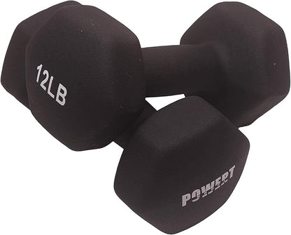 HEX Neoprene Dumbbell |Coated Colorful Hand Weights in Pair