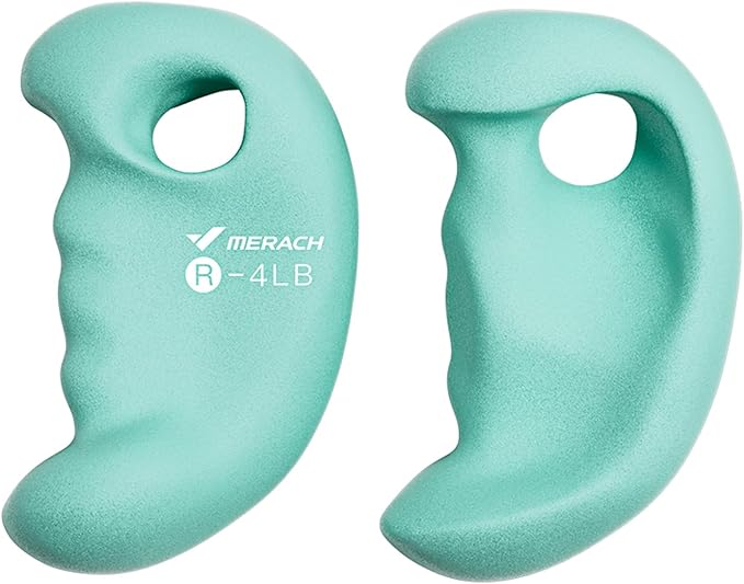 MERACH Ergonomic Dumbbell Set, Small Hand Weights for Women Men at Home Gym, Neoprene Dumbbell Set, Anti-Slip, Anti-Rolling, 3 lb/4 lb/5 lb dumbbells set of 2