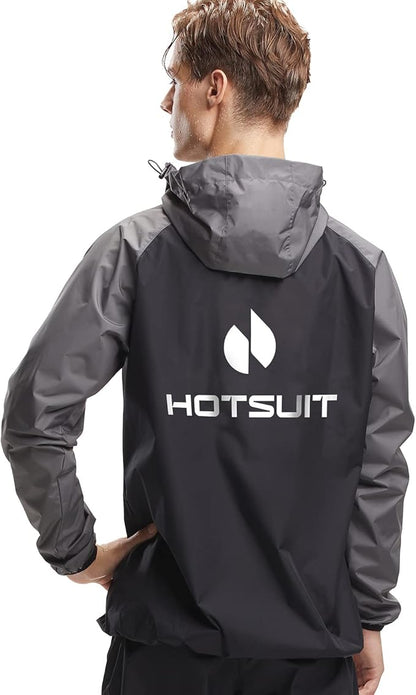 HOTSUIT Sauna Suit for Men Sweat Sauna Jacket Pant Gym Workout Sweat Suits