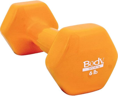 Body Sport Vinyl Coated Dumbbell Hand Weight – Exercise & Fitness Dumbbell for Home Gym Equipment Workouts – Strength Training for Men & Women