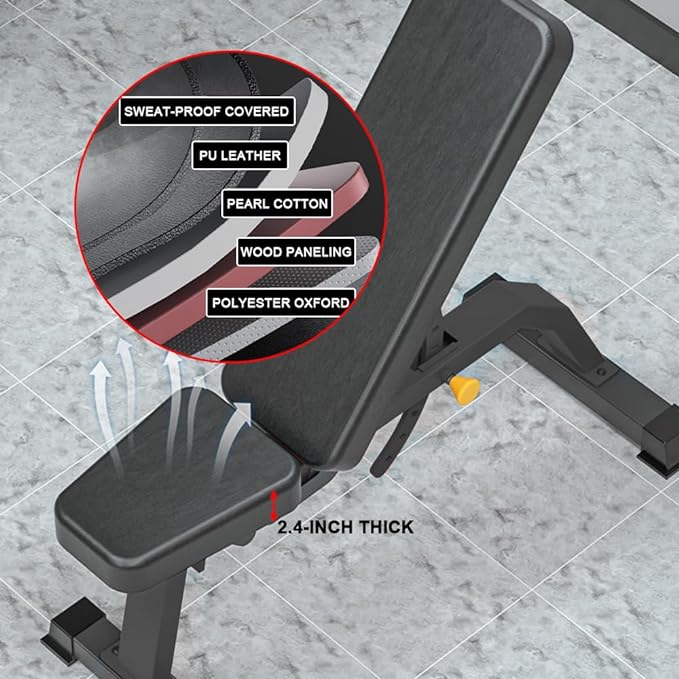 Adjustable Bench, Professional Weight Bench, Incline Flat Decline Sit Up Bench,Dumbbell Stool