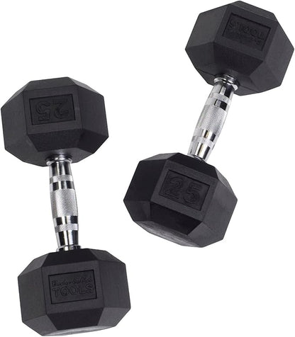 Body Solid 150 lbs. Rubber Hex Dumbbell Set