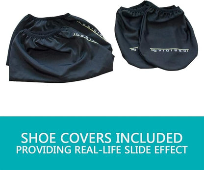 American Lifetime Slide Board - Workout Board for Fitness Training and Therapy with Shoe Booties and Carrying Bag Included