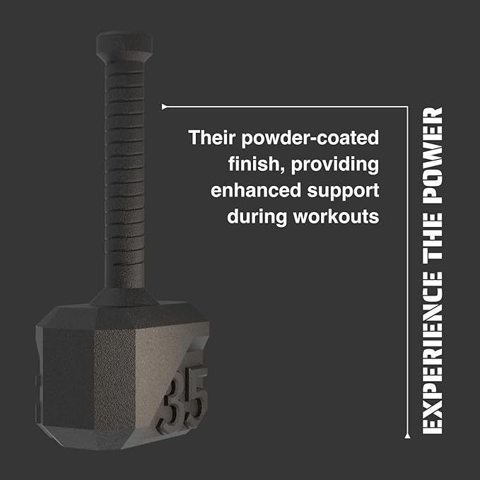 Tribe WOD Hammer Kettlebell 15-70lb + Adjustable | Cross Training Workout Equipment for Muscle Building, Cardio Fitness, Weights for Women & Men | Strength Training Kettlebells- New