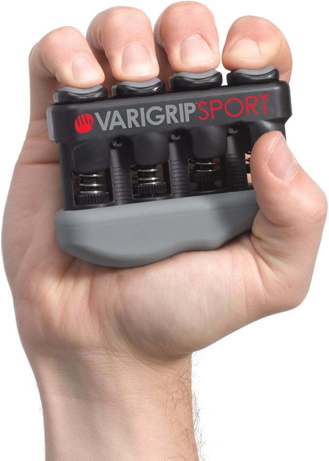 VariGrip Sport (VGSP), Adjustable Resistance, Medium, Heavy Finger, Hand Exerciser, Grip Strengthener, Extra-Wide Base, Padded fingertips, Callus Builder