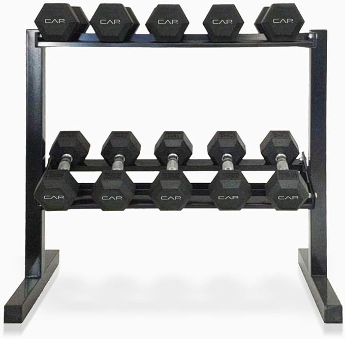 CAP Barbell RK-24D-2J 24” Dumbbell Storage Rack, Black