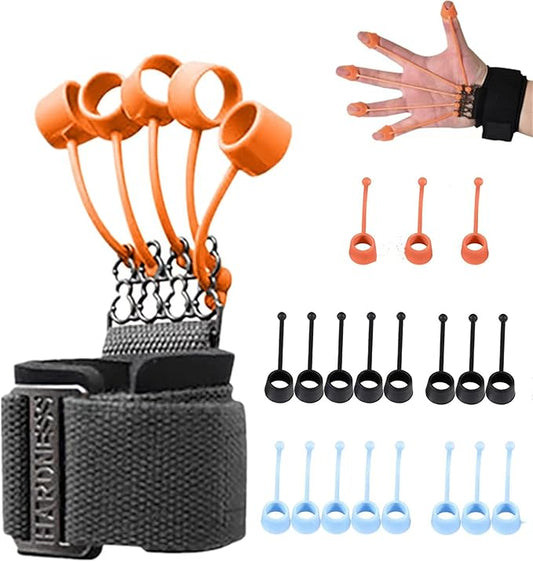 Finger Exercisers & Hand for Strength Grip Strengthener,Training with Alpha Gripz Trainer Stretcher, Strengthening Equipment for Wrist Physical Therapy Forearm Extensor