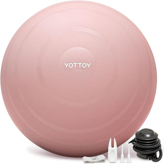 Anti-Burst Exercise Ball for Working Out, Yoga Ball for Pregnancy,Extra Thick Workout Ball for Physical Therapy,Stability Ball for Ball Chair Fitness with Pump