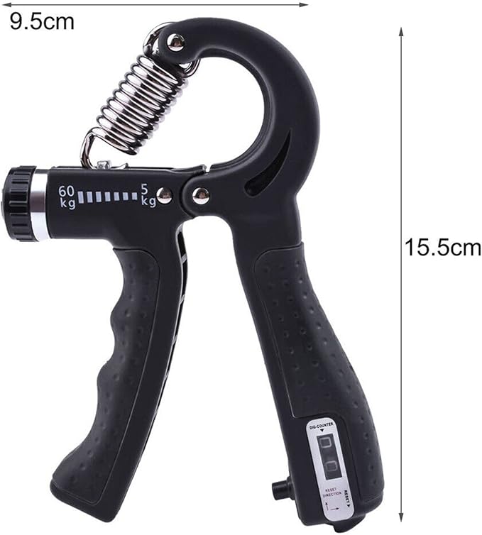 [Upgraded Version] Hand Grip Strengthener with Counter, Adjustable Resistance 10Lbs-132Lbs, Non-Slip Gripper for Wrist Strength, Forearm Exercise, Muscle Building and Injury Recoveries