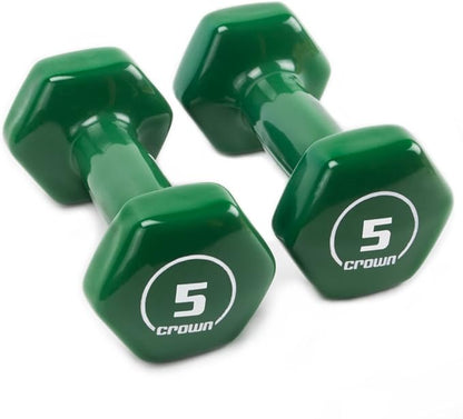 Brightbells Vinyl Hex Hand Weights, Spectrum Series I: Tropical - Colorful Coated Set of Non-slip Dumbbell Free Weight Pairs - Home & Gym Equipment