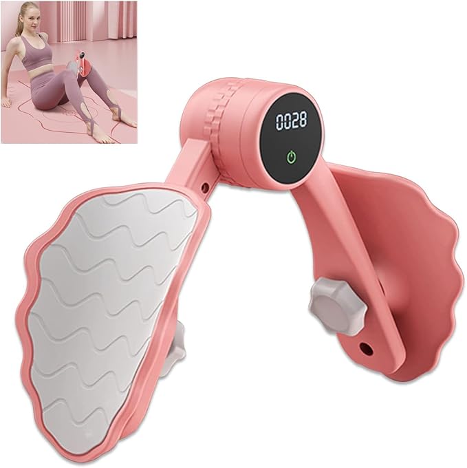 Thigh Master,Pelvic Floor Trainer,Multifunctional Inner Thigh Exercise Equipment with Counter for Women Thigh Exerciser for Butt/Arm/Leg Thigh Slimmer Hip Trainer Exercise