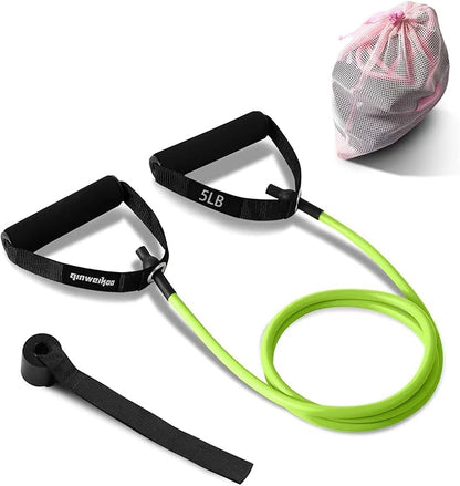 Resistance Exercise Band with Handles, Workout Band Weight Band for Physical Therapy,Strength Training Home Gym Fitness,with Door Anchor & Storage Bag.