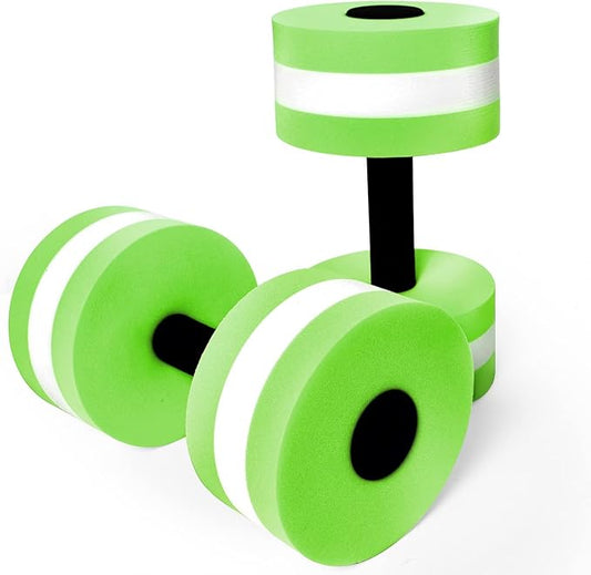 Aquatic Dumbells Set of 2 Water Dumbells Pool Resistance Water Weight Water Aerobics High-Density EVA-Foam Pool Fitness