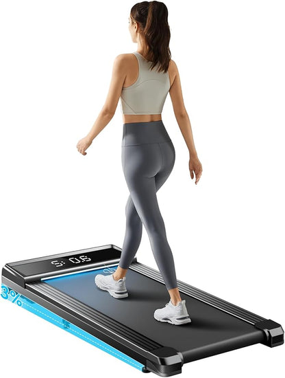 UMAY 512 Walking Pad, 512N Under Desk Treadmill, P1 Small Treadmill, Ultra Quiet Walking Treadmills for Home Office with Remote Control, SPAX APP and LED Display, Installation-Free