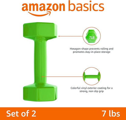 Amazon Basics Vinyl Coated Dumbbell Hand Weights