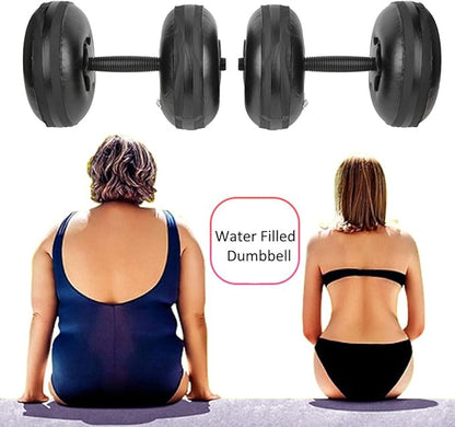 VGEBY Water Filled Dumbbell, Adjustable Dumbbells 8-10kg Arm Muscle Training Domestic Yoga Shaping for Exercise Fitness Weightlifting Training Power Training Products Water Filled Weights