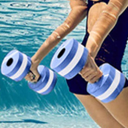 Water Dumbbells Weight Set, 1Pair Aquatic Exercise Dumbells Provides Resistance For Water Aerobics Fitness and Pool Exercises Water Fitness Equipment for Weight Loss(Blue White)