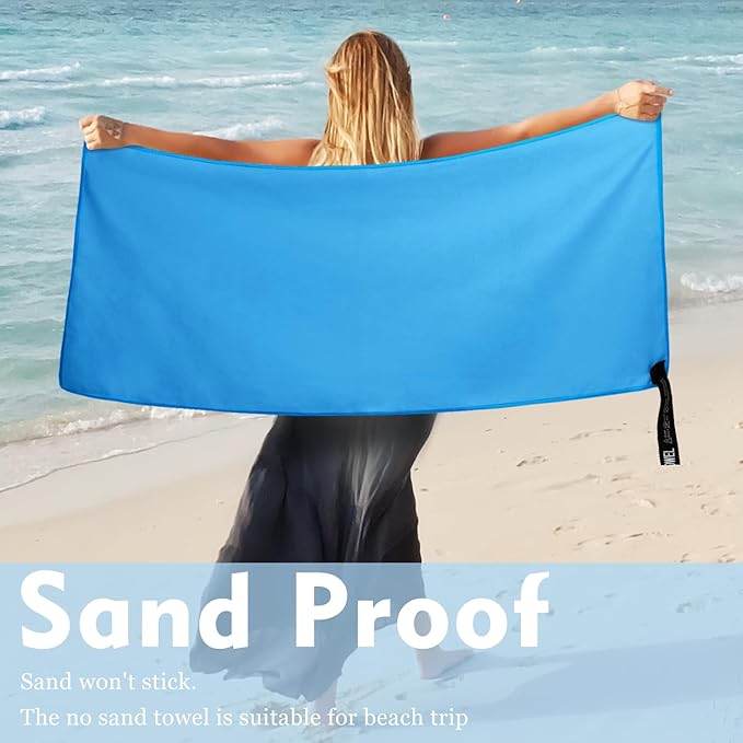 Microfiber Travel Towel, Soft Lightweight Quick Dry Towel, Super Absorbent Compact Travel & Sports & Beach Towels for Camping, Backpack, Gym, Swimming, Yoga, Hiking (XXL:40"×72" -Blue)