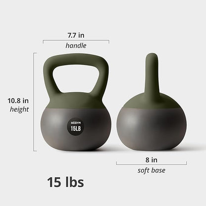 Soft Kettlebells with Cushioned Impact-Resistant Base and Anti-Slip, Wide-Grip Handle for Home Workouts, Weightlifting, and Personal Training