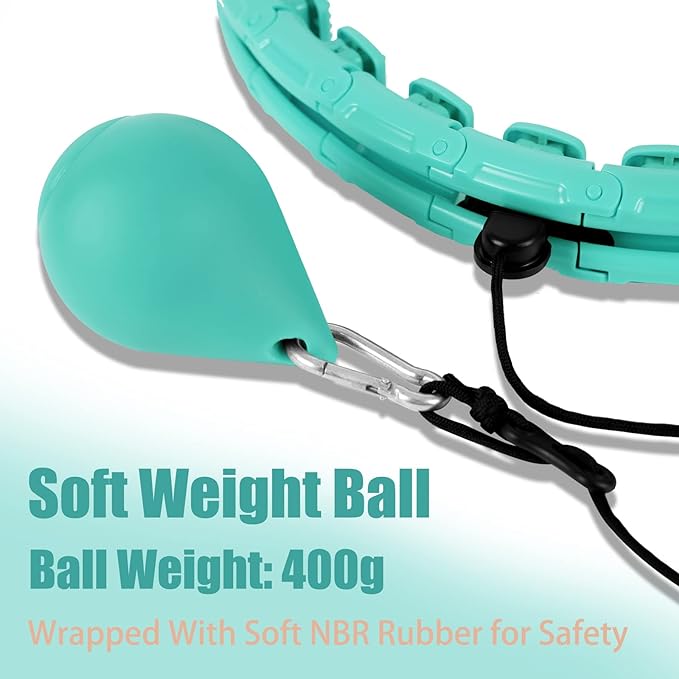 34 Knots Weighted Workout Hoop Plus Size, Smart Waist Exercise Ring for Adults Weight Loss