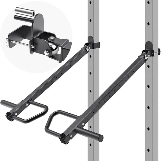 SELEWARE Heavy Duty Adjustable Jammer Arms Lever Arms - 600 lbs Capacity, Alloy Steel, Fits 2'' x 2'' and 3'' x 3'' Power Racks with 5/8" or 1" Holes, Home Gym Strength Training, Compatible with 2" Olympic Plates