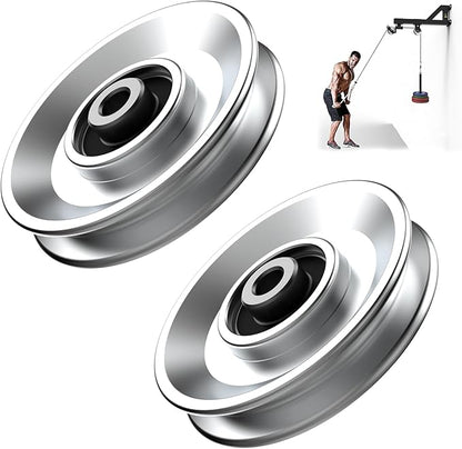 Essential Aluminum Pulleys for Gym Equipment, 3000lb Pulley Pro Home Cable Pulley System,Versatile and Extensive (Aluminum Alloy Pulley-2)