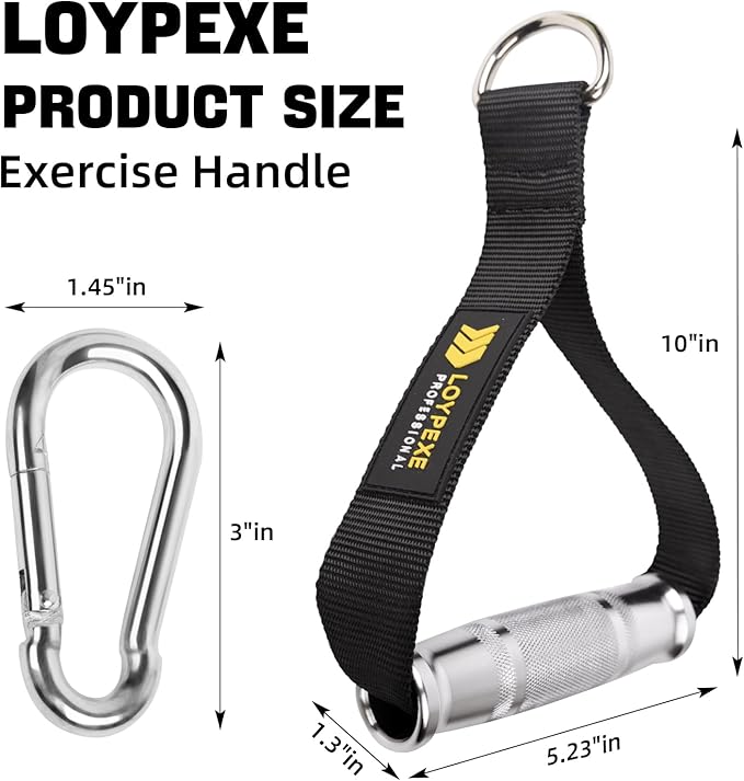 Exercise Handle, Heavy Duty Cable Handles Gym Grip Attachments for Cable Machine Pulleys Replacement Resistance Band Workout Handles Grip Home Gym Add On Accessories