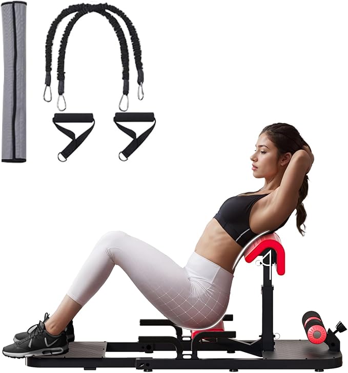 Hip Thrust Machine with High Resistance and Protectors Pad - 3D High Density Polyurethane Cushion - Premium Squat for at Home Gym-Comes with Handles to Exercise Your Arms