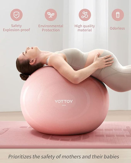 Anti-Burst Exercise Ball for Working Out, Yoga Ball for Pregnancy,Extra Thick Workout Ball for Physical Therapy,Stability Ball for Ball Chair Fitness with Pump