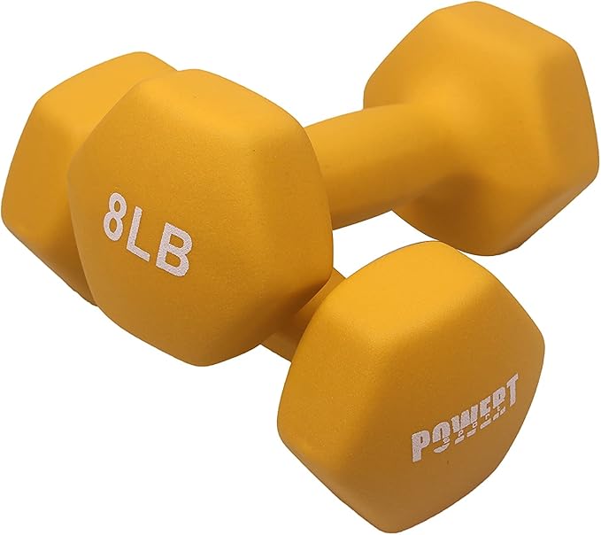 HEX Neoprene Dumbbell |Coated Colorful Hand Weights in Pair