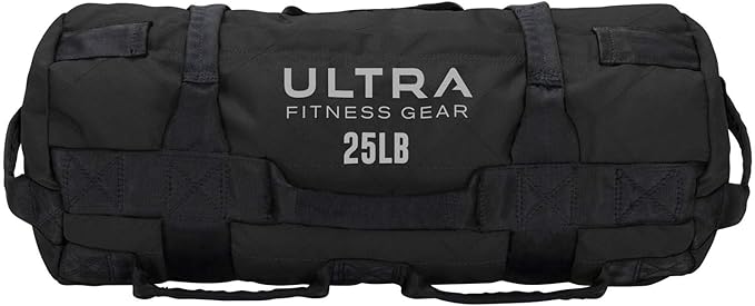 Ultra Fitness Workout Exercise Sandbags - Heavy Duty Sand-Bag, Functional Strength Training, Dynamic Load Exercises, WODs, General Fitness and Military Conditioning