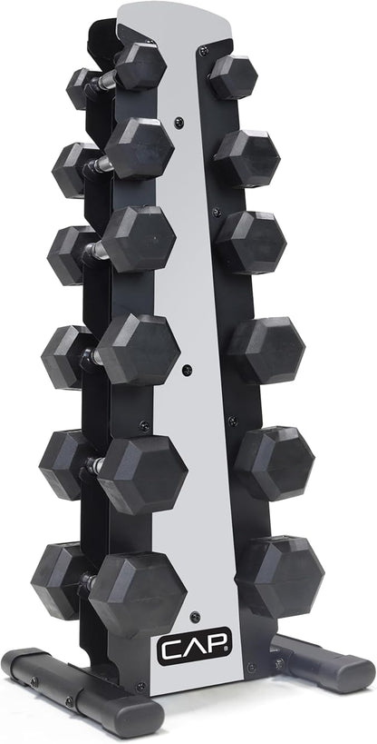 CAP Barbell Dumbbell Set with Rack | Multiple Options in 150lbs and 210lbs