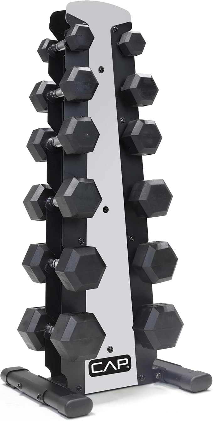 CAP Barbell Dumbbell Set with Rack | Multiple Options in 150lbs and 210lbs