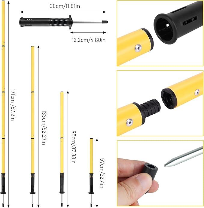 Soccer Agility Training Equipment: 6 Soccer Agility Poles, 20ft Agility Ladder, 10 Soccer Cones, 1 Jump Rope. Soccer Training Poles for Speed Training, Agility Training