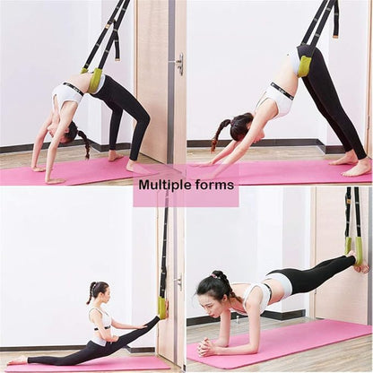 Yoga Fitness Stretching Strap, Door Flexibility Stretching Strap, Improve Leg Waist Back Flexibility Back Bend Assist Trainer, for Rehab Pilates Ballet Dance Cheerleading Splits Gymnastics