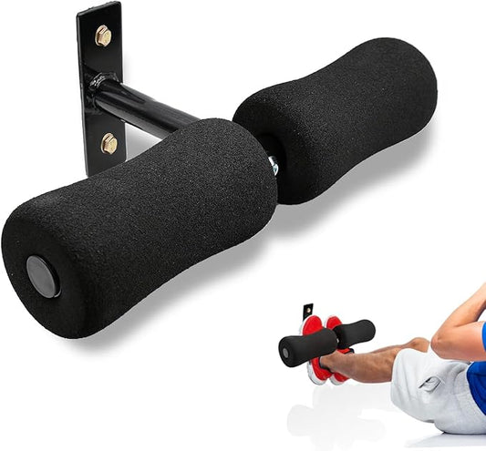 Wall Mounted Sit Up Bar Nordic Hamstring Curl Machine, Sit-ups Foot Holder with Foam Padded Ankle Bar,Home Gym Abdominal Core Workout Equipment