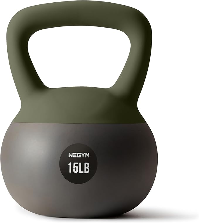 Soft Kettlebells with Cushioned Impact-Resistant Base and Anti-Slip, Wide-Grip Handle for Home Workouts, Weightlifting, and Personal Training