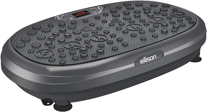 EILISON FitMax 3D XL Vibration Plate Exercise Machine - Whole Body Workout Vibration Platform w/Loop Bands - Lymphatic Drainage Machine for Weight Loss, Shaping, Wellness, Recovery