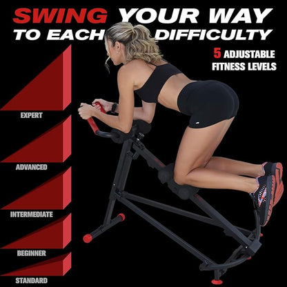 Ab Swing by SIDESHAPER 2025 Version - Ab Workout Equipment, Compact and Portable Ab Machine, Work Out Trainer Muscle Toning Device - Body Toner Exercise/Adjustable Workout Fitness Cruncher