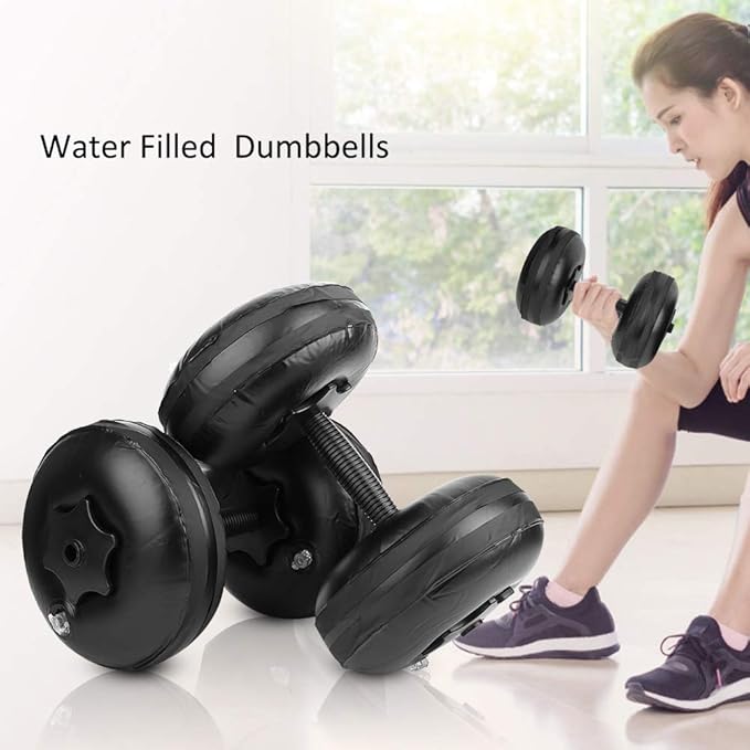 VGEBY Water Filled Dumbbell, Adjustable Dumbbells 8-10kg Arm Muscle Training Domestic Yoga Shaping for Exercise Fitness Weightlifting Training Power Training Products Water Filled Weights