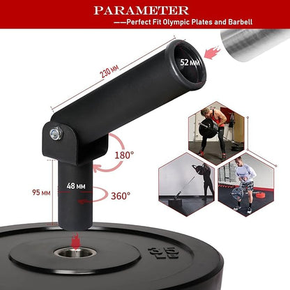SYL Fitness T-Bar Row Platform Post Insert Landmine Attachment – Landmine Row Handle for Barbell – Home Gym Workout Equipment