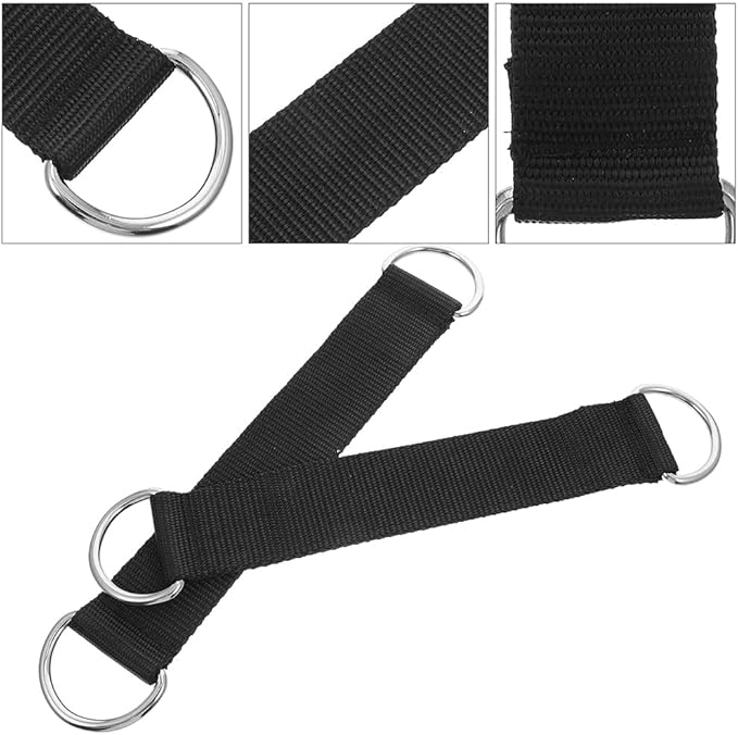 1pc Pulley Straps Gym Pulley Fitness Accessories Exercise Accessories Pulley Hanging Rope Pulley System Lanyard Pulley Hanger Fitness Supply Hanging Rope Swing Hanging Straps Black