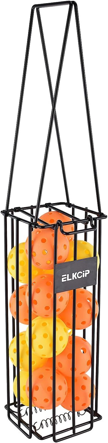 Portable Pickleball & Tennis Ball Collector - Pickleball Retriever Basket Carrier Gatherer Picker Hopper Container for Picking and Storage Training Tool for Ball