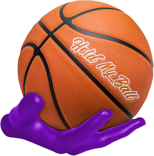 Wall-Mounted Ball Holder - Stylish Organizer & Space-Saving Rack for Basketball, Soccer, Football, Rugby - Ideal for Man Cave Decor and Sports Enthusiasts - Memorabilia Display