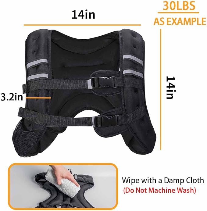 Weighted Vest for Men Workout，Strength Training Weight Vest for Men and Women, Workout Equipment for Training,Running,Jogging,etc - 8lbs,12lbs,16lbs,20lbs,25lbs,30lbs