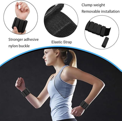 Ankle Weights Set of 2(1Lbs Each), Wrist Weights for Women and Men, Adjustable Silicone Weighted Bracelet, Arm Weights for Women, Leg Weights, Wearable Wrist and Ankle Weight for Yoga, Pilates, Cardio