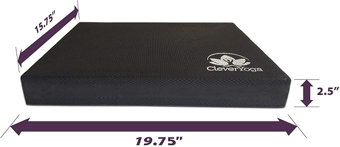 Clever Yoga Balance Pad for Exercise and Physical Therapy | Non-Slip Foam Pad for Fitness,Yoga, Strength and Stability Training | Use as Knee Pad or Meditation Cushion