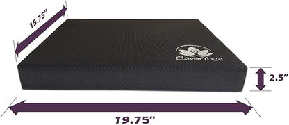 Clever Yoga Balance Pad for Exercise and Physical Therapy | Non-Slip Foam Pad for Fitness,Yoga, Strength and Stability Training | Use as Knee Pad or Meditation Cushion