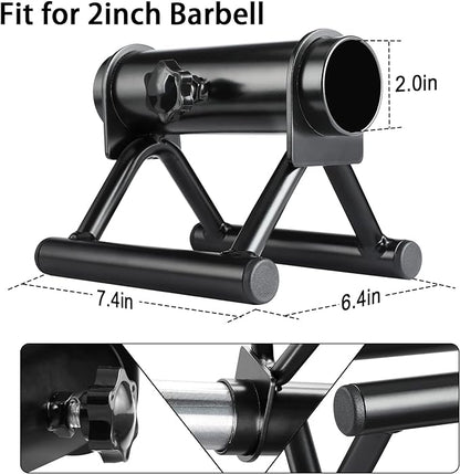 Landmine Handle T Bar Row Attachment for 2" Olympic Barbell, Solid Steel Black Powder-Coated, Ideal for Back Training